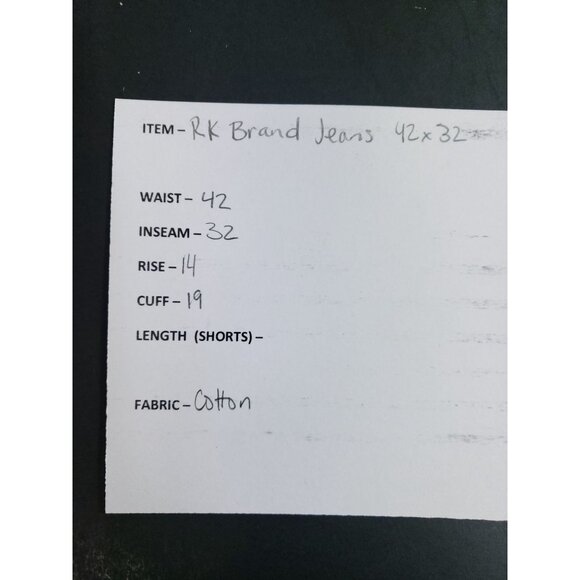 RK Brand Flannel Lined Jeans Men's Size 42x32 - Picture 11 of 11